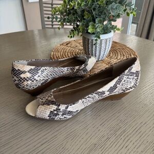 Alfani Step and Flex Snake Skin Wedge Pump Heel Shoe